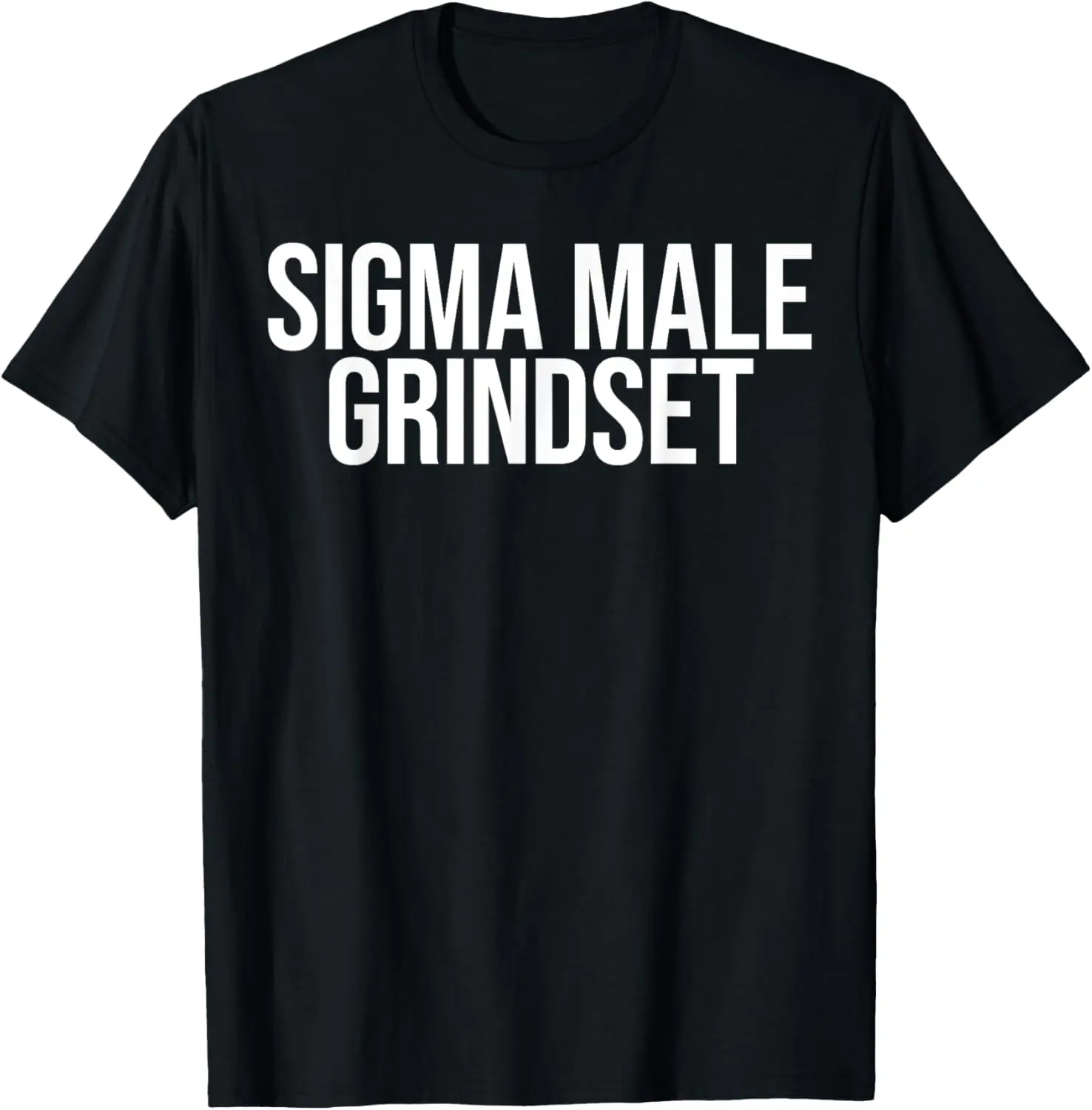 Men's Pure Cotton Round Neck Short-Sleeve Sigma Male Grindset Motivational Graphic T-Shirt - Fitness, Natural, Casual Menswear Top, Gifts for Men