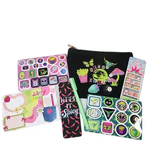 Flockin' Strange Variety Giftsets- Notebooks, Bookmarks, Pencil or Toiletries Bag, Stickers, Hand Drawn Coloring Cards, Notecards, Pens, Highlighters