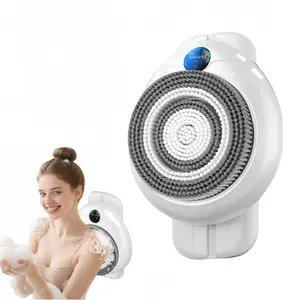 Smart Wall Mounted Exfoliating Brush,Smart Electric Shower Brush for Body - Wall Mounted Back Scrubber with 3 Speeds & 360° Rotation, Rechargeable Exfoliating Brush with Soft Bristles, Hands-Free Deep Cleansing for Men & Women