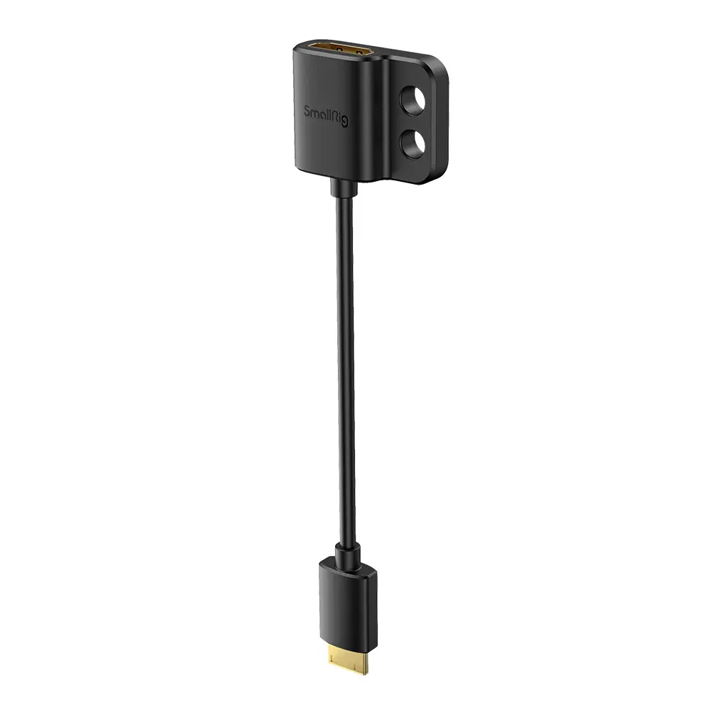 SmallRig Ultra Slim 4K Adapter Cable (C to A), Mini-Sized Ports Male to Full-Sized Ports Female, 4K@60HZ, for Nikon Z6, Z7, D780 / for Canon RP, 5D Mark IV - 3020