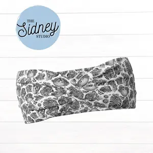 The Sidney Studio Floral Skulls & Skeletons Wide Twist Headband for Women Soft Double Brushed Polyester Stylish Practical Hair Accessories
