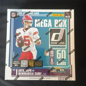 Donruss 2025 NFL Football Mega Box 6 Packs, Includes 1 Autograph or Memorabilia Card (Individual Packs)