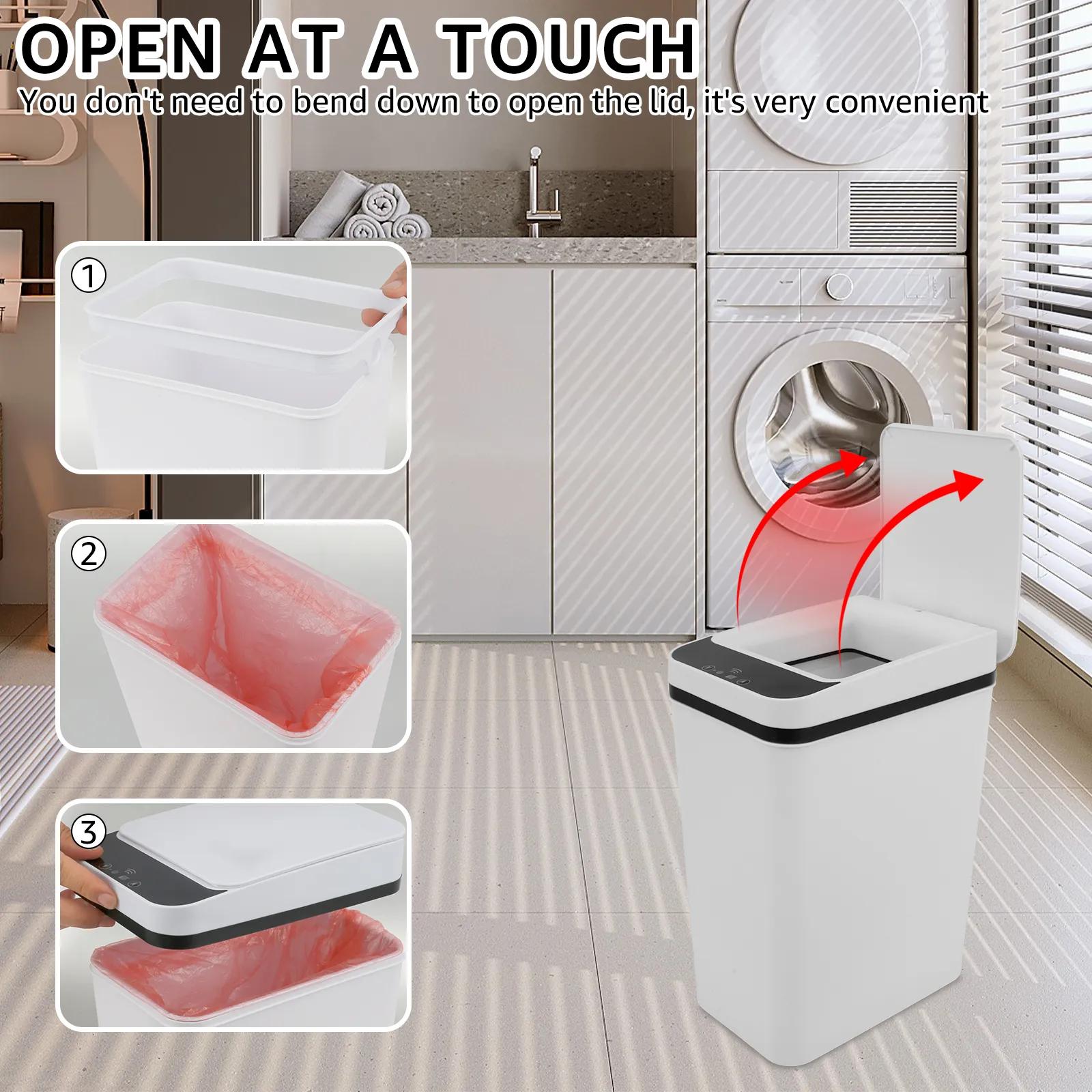 Automatic Sensor Trash Can 12L Touchless Infrared Motion Sensor Smart Trash Can for Kitchen Bathroom Waterproof Wastebasket NEW Automatic Sensor Trash Can 12L Touchless Infrared Motion Sensor Smart Trash Can for Kitchen Bathroom Waterproof Wastebasket NEW