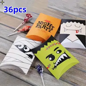 36-Piece Halloween Candy Snack Bags with Mixed Designs, Vampire Mummy Monster Treat Bags for Trick or Treat, Party Gifts & Decorations