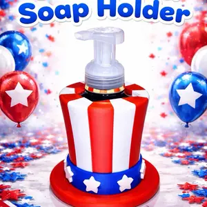 Patriotic Uncle Sam Hat Soap Holder  | Fits Bath & Body Works Foaming Soap | 4th of July Decor