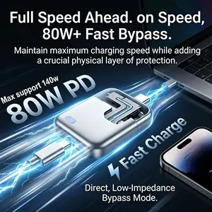 1Pcs Smart Type-C Charging Adapter, Auto Cut Off When Fully Charged, Universal Separator Charger for Overnight & Unattended Safe Charging