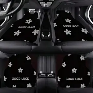 4-Piece Car Mat Set, Universal Fit Carpet Mats, Car Floor Mats, Full Coverage Interior Accessories, Car Interior Accessory, Women's Car Essentials, Suv & Truck Compatible