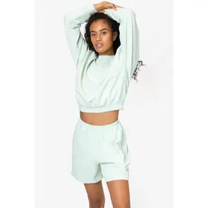 MWT06GD - Garment Dyed Cropped Mock Neck French Terry Pullover