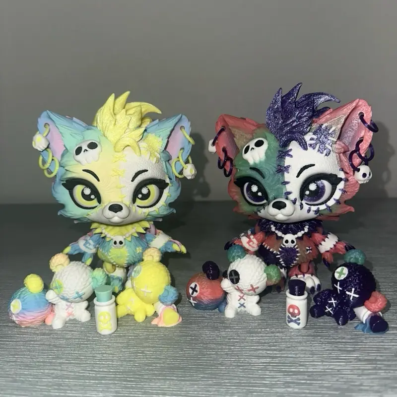 (Large) 3D Printed Flexi Lupa Patchwork Doll Figurine