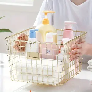 Quality Electroplated Storage Basket, Handheld Laundry Basket, Desktop Item Organizer, Household Toy Storage, Stylish & Practical Design