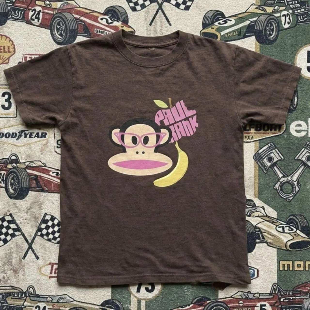 Y2K Paul Frank With Banana Women's baby tee, Cute shirt Vintage, y2k Inspired Baby Tee, aesthetic