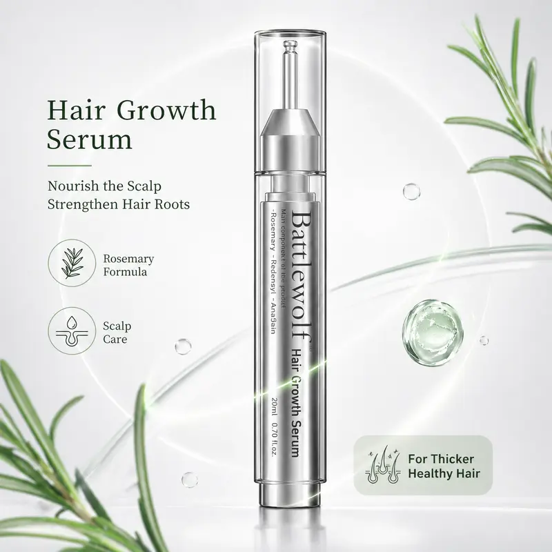 Battlewolf Hair care essence 20ML Anti-hair loss Hair care l Scalp care, anti-hair loss | Strengthen hair roots | Nourish hair | Scalp care | Natural organic ingredients | Hair growth essence | Suitable for men and women oil | Rosemary
