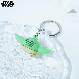 Star Wars Officially Licensed PVC Figurine Bag Clip Charms Anime Figure Keychain Anime Collector Keyring Backpack Decor Baby Yoda Gift 1Pc Disney