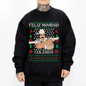 Beto El Mero León del Corrido Quintanilla Ugly Christmas Shirt, Beto Quintanilla Funny Shirt for Men Retro Mexican Meme Sweater Warm Casual Winter Pullover Gift for Latin Fans Cozy Holiday Outfit Full Colors Unisex Fashion Top