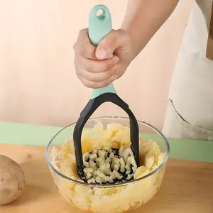 Potato Masher, Foldable Food Press Tool, Kitchen Essential, Kitchen Gadget, Space Saving, Flat Storage, Suitable for Potatoes, Avocado, Baby Food
