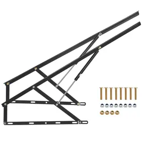 【Summervibes】VEVOR Bed Lift, 59x71 in Compatible Bed Size 154 lbs Load Bearing, DIY Wall Bed Mechanical Hardware Kit Vertical Deluxe, Pneumatic Lever Heavy Duty Bed Support, Folding Wall Bed for Guestroom