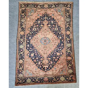 Early 20th Century Malayer Sarouk Rug – Persian Handwoven Wool Carpet (4.2 x 6.9 ft)