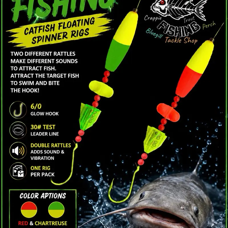 Floating Catfish Spinner Rigs - by Upper Deck Fishing