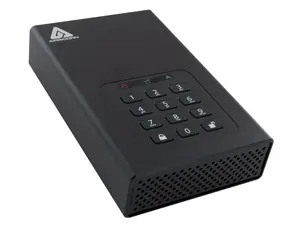 Apricorn Aegis Padlock DT 22 TB Desktop Hard Drive - 3.5" External - TAA Compliant - USB 3.0, USB 3.1, USB 3.2 (Gen 1) - 256-bit AES Encryption Standard (ADT-3PL256-22TB)