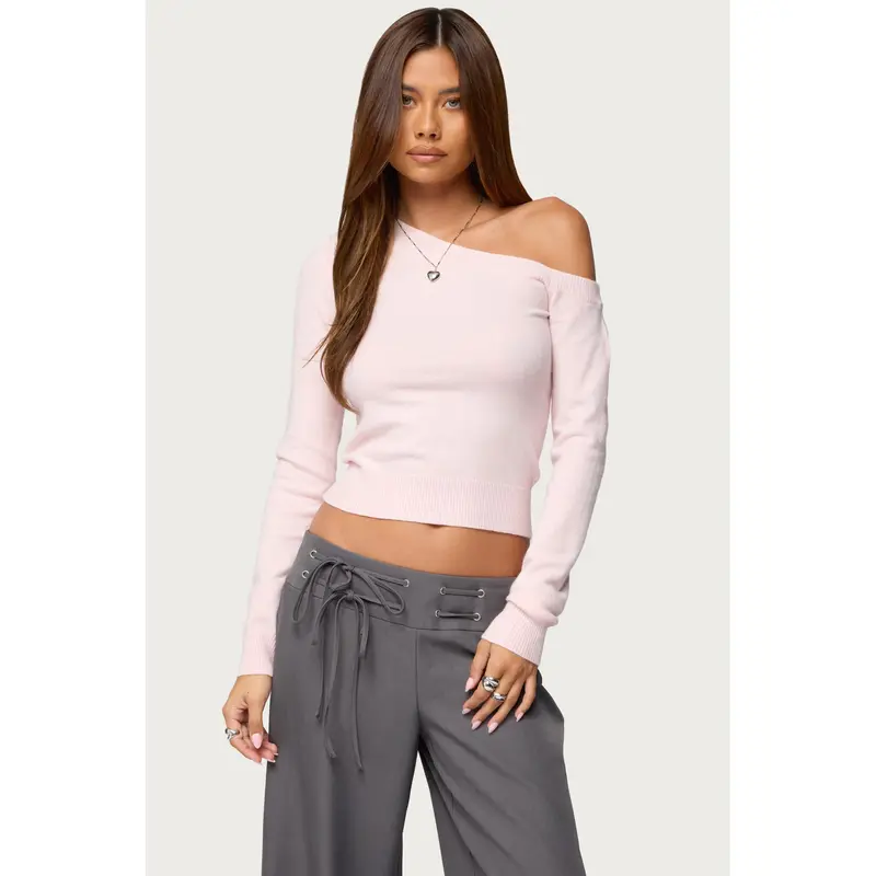 Off shoulder knit top - TikTok Shop