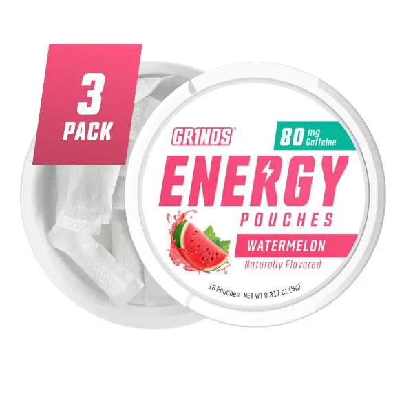 Grinds Energy Pouches - Watermelon (Pack of 3) Grinds Energy Pouches - Watermelon (Pack of 3)