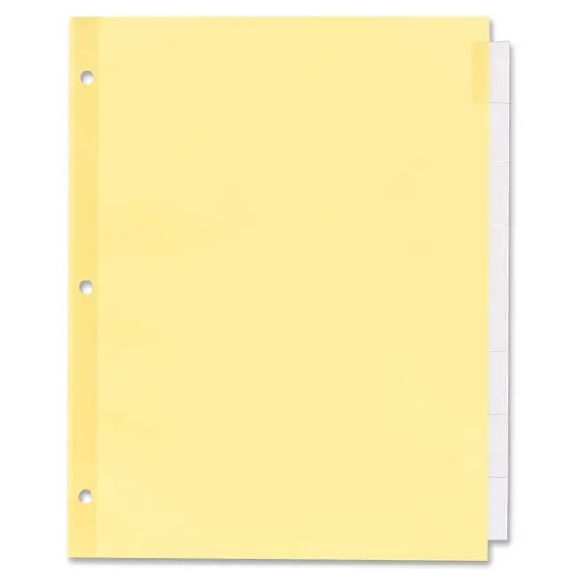 Avery 8 Tab Office Essentials Economy Insertable Tab Dividers, Plastic - Clear