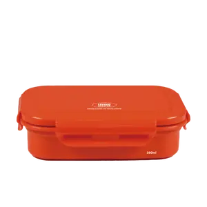 KeeperTen Microwave Safe Stainless Steel Food Storage Container(ORANGE, 18.9 oz / 560mL) Leakproof Bento Lunch Box, Dishwasher & Freezer Safe, BPA-Free, Odor Resistant, Reheat or Store Meals On-the-Go