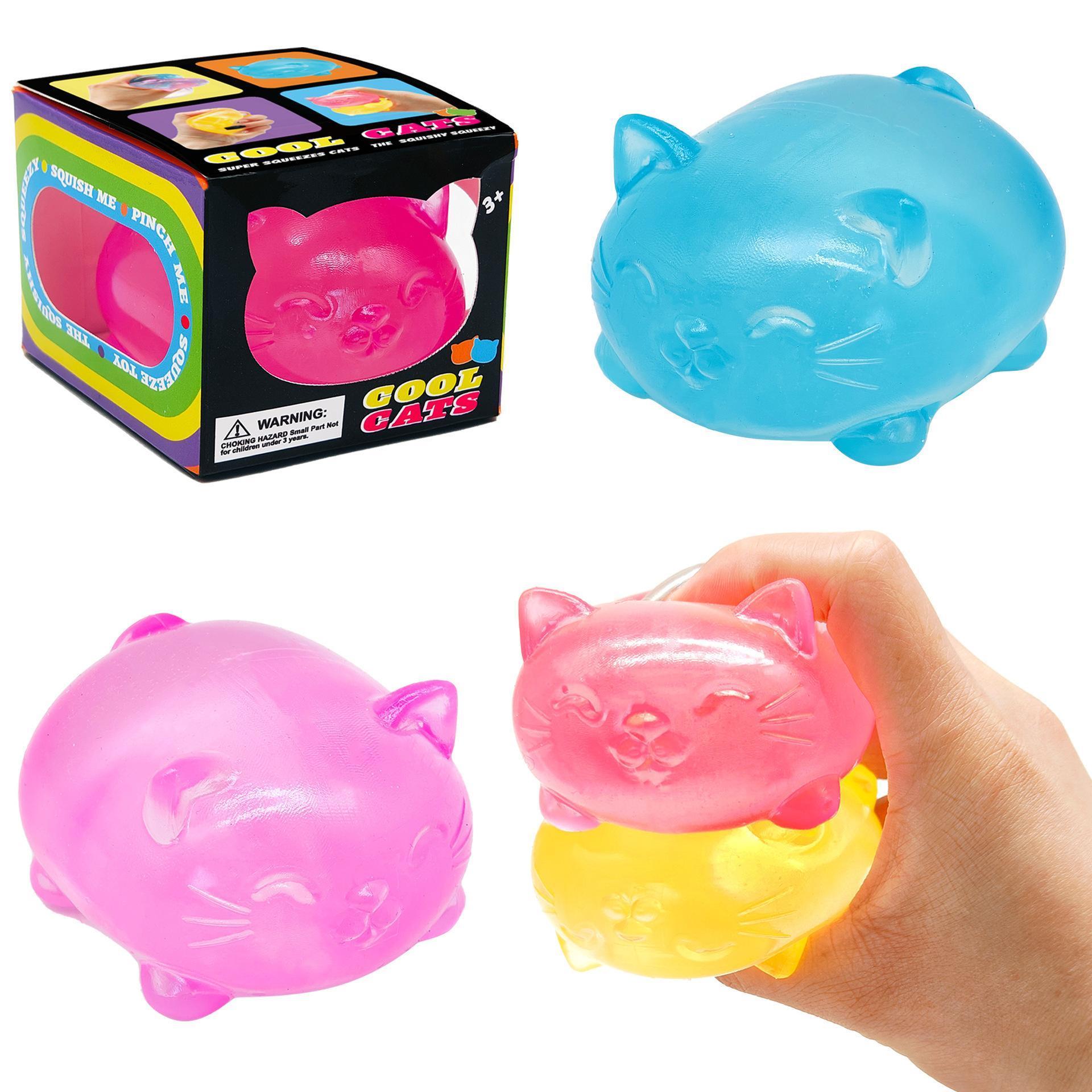 Fidget Toys Squishy,Cute Bear Squeeze Ball,Stress Balls for Stress Relief,Pull Stretch Classroom Prize Party Favors Toys for Kids #YYC