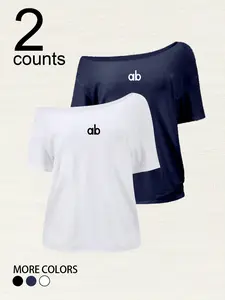 Women's Casual Loose One Shoulder Long Sleeve Top, Fashion Print, Comfortable Soft Breathable Fabric, Perfect for Summer Outdoor Shopping