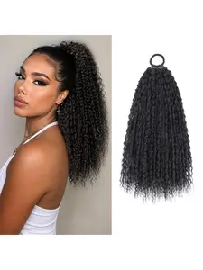 Ponytail Extension 20 inch Deep Ponytail With Hair Tie Ponytail Synthetic Ponytail Extension for Women Hairpiece for Daily Party