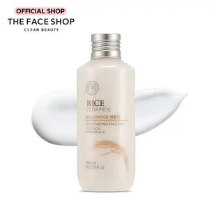 THE FACE SHOP Rice Ceramide Moisturizing Emulsion - Lightweight, Brightening, Hydrating - Strengthens Skin Barrier, Korean Skincare