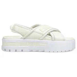 PUMA Womens Mayze Logo Platform Casual Sandals Casual - Off White