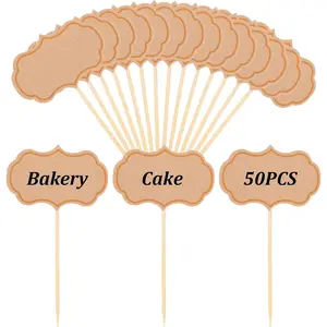 50 Pcs Cheese Markers for Charcuterie Board Food Labels for Party Buffet Grazing Table Supplies Blank Toothpick Flags Appetizer Signs for Birthday Wedding Party Food Decorations