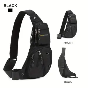 Slim Anti-Theft Sling Bag | 4-in-1 Chest Pack, Crossbody, Shoulder & Belt Bag, Lightweight Travel Daypack for Daily Commute & On-the-Go Essentials