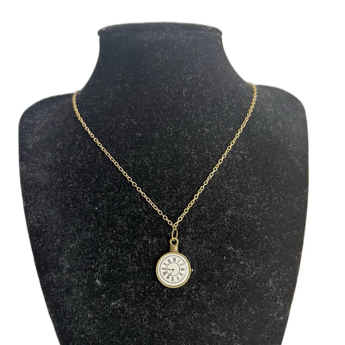 Midnight Clock Necklace