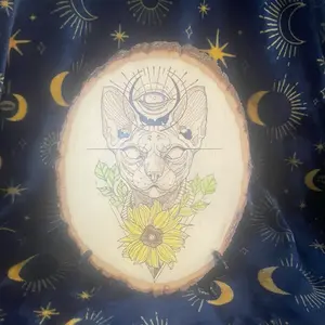 Sphinx with nazar Pyrography