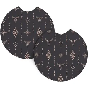 2 Pack Western Cow Print Car Cup Coasters Holder Western Car Accessories