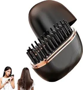 Mini Hair Straightener 2 in 1Cordless Rechargeable Fast Heating Portable Hair Straightener Comb with 3-Speed Temperature Control Pre Teen Gifts Idea for Home Travel