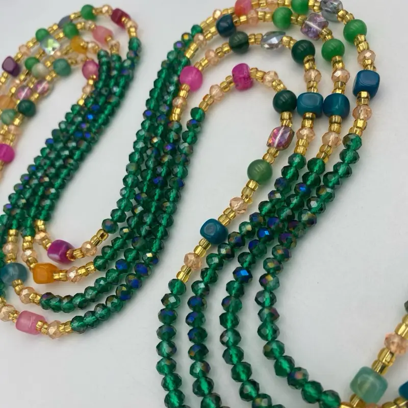 Crystal Waist Beads – Luxury Female Body Jewelry – Handcrafted Quality – Custom Fit Options Available (45”) – Add to Cart, Buy Now – Price Per 1 Waist Bead