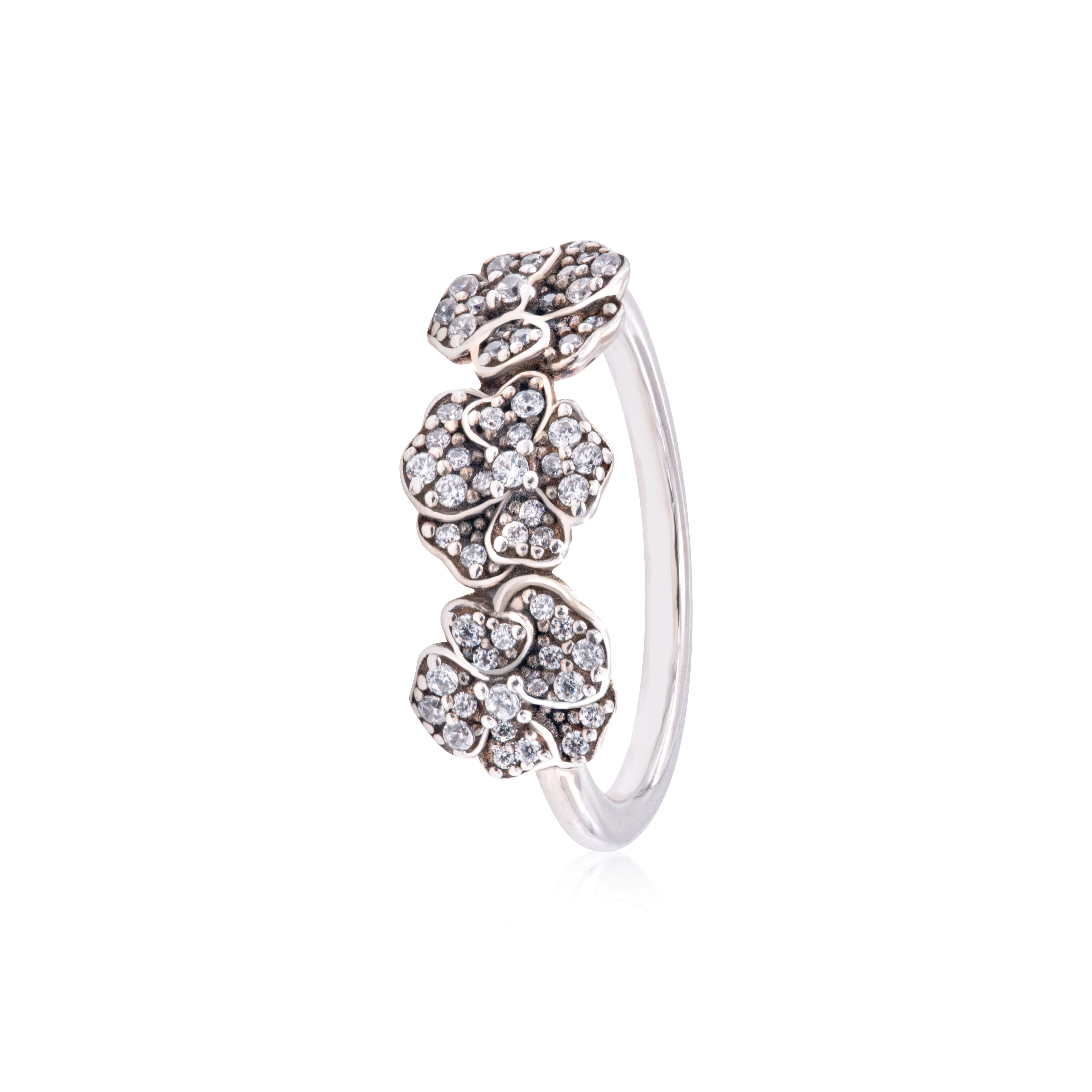 Pandora Moments Triple Pansy Flower Ring 190786C01-54