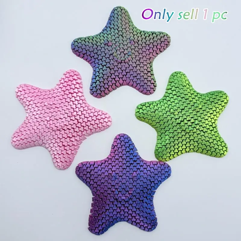 3D Printed 5.51 Inch Starfish Model, Decorative Figurines, Bendable Joint, Desktop Decor for Home Office Car, Halloween Christmas Gift!