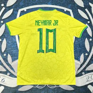 2022 Home NO.10 Neymar yellow Short sleeve football jersey