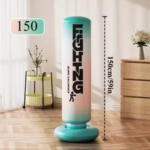 1 Adult Hanging Inflatable Boxing Bag | Stress and Anxiety Relief, Fitness and Entertainment Interactive Boxing Column, PVC Material, Mixed Colors - No Air Pump