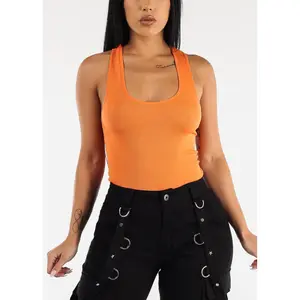One Size Racerback Seamless Top (Orange)