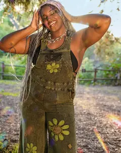 Sunflower State of Mind Overalls - Green