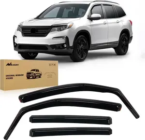 Nilight in Channel Rain Guards for Honda Pilot 2016-2022 Sport/EX-L/Special Edition/Trail Sport, Honda Passport 2019 2020 2021 2022 2023 Original Window Deflectors, Vent Window Visors-4PCS Car Accessories Vehicle