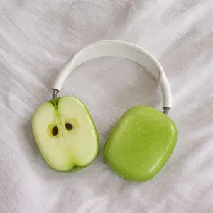 Realistic Green Apple Slice Headphone Cases for Airpod Max | AOP Printed Headphone Covers