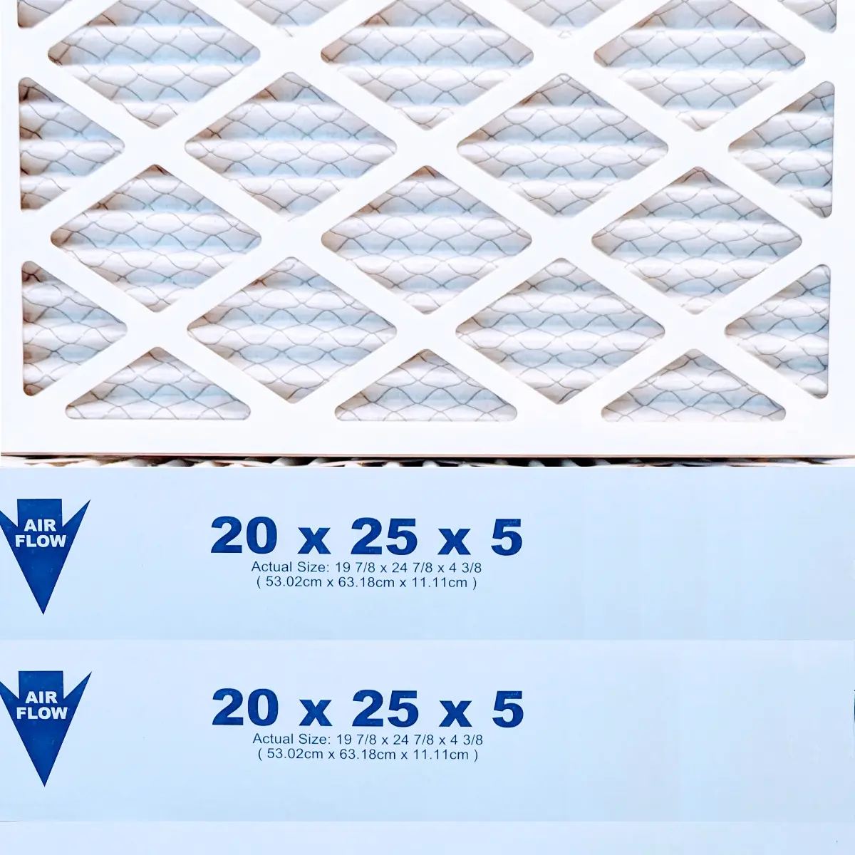 20x25x5 AC Air Filters (MERV-8) by Ned Air Filters (Made in USA)