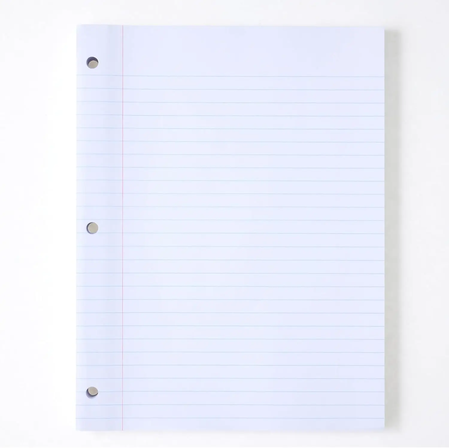 Loose Leaf Binder Paper for School or Office, Wide Ruled 10.5" x 8", 100 Sheets, White, 1-Pack