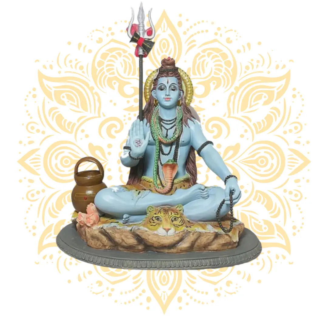 Polyresin Lord Shiva Meditating 10"